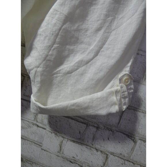 JW Los Angeles Johnny Was White Linen Roll Tab Cargo Shorts XS NEW - Picture 9 of 11